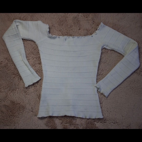 White Ambiance Apparel long sleeve Knit sweater - Picture 2 of 3